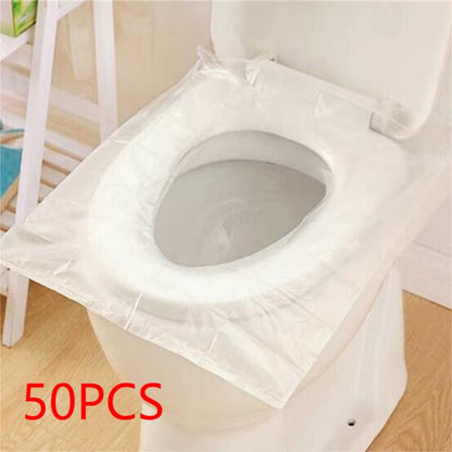 50PCS Individually Wrapped Waterproof Disposable Toilet Seat Covers - Travel-Friendly Non-Slip Protectors